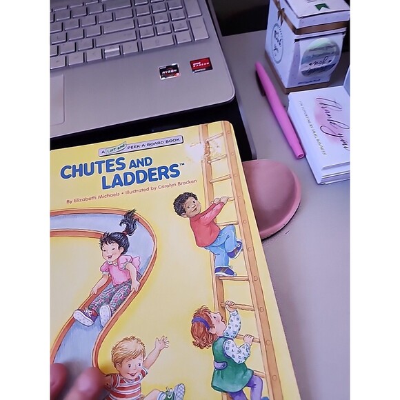 Chutes and Ladders by Carolyn Bracken 1994 Hardcover By Random House Lift / Peek - Picture 3 of 7